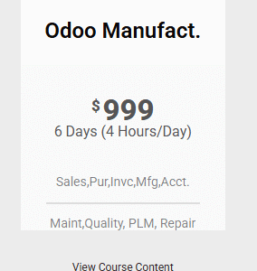 Odoo Manufacturing